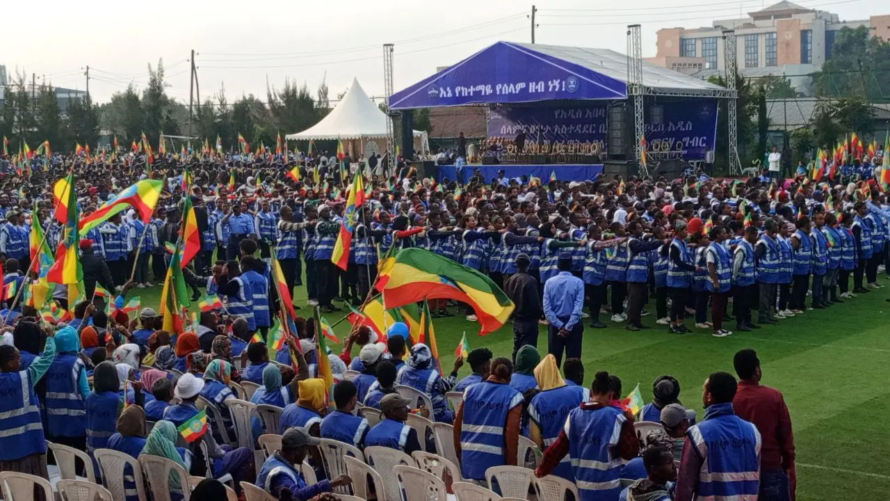 AA City Gov Peace & Security Celebration (15,000 People) — Minilik School, 2024